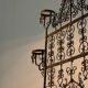 Spanish Wrought Iron Fireplace Screen Candelabra, Arts and Crafts, 1880s