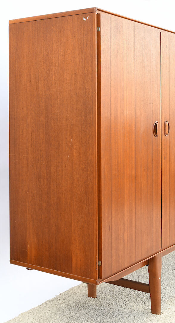 Scandinavian teak living buffet forming a showcase
