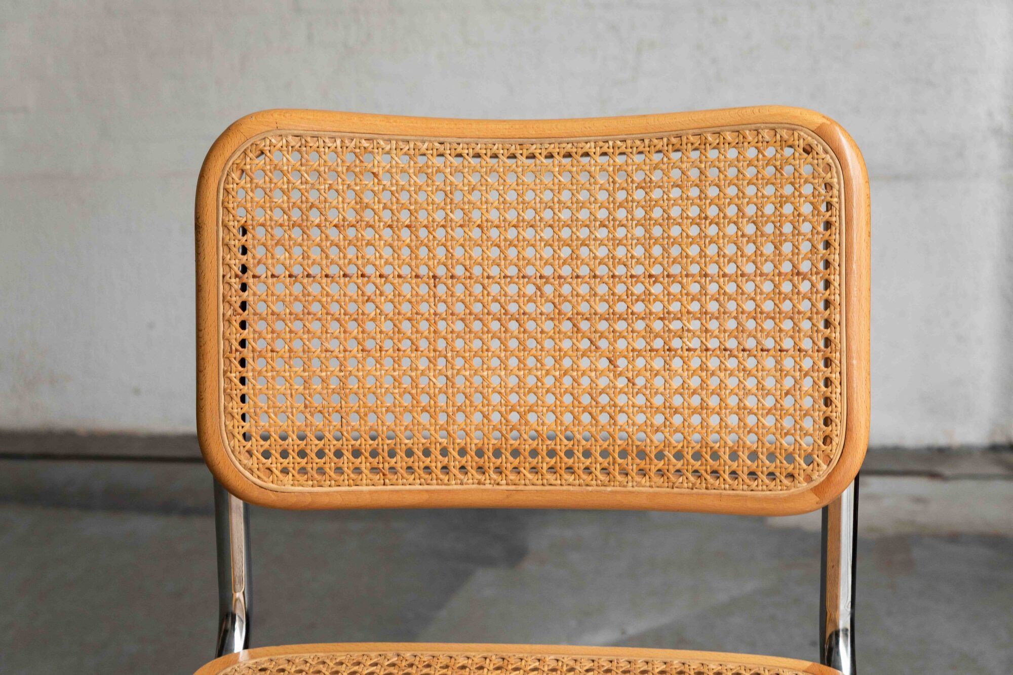 Set of 7 'Cesca' dining chairs by Marcel Breuer.