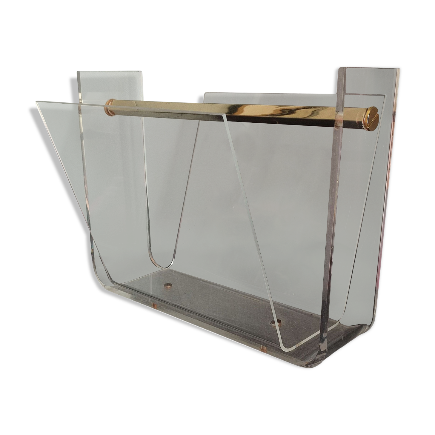 Vintage Roche Bobois plexiglass magazine door