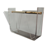 Vintage Roche Bobois plexiglass magazine door