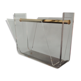 Vintage Roche Bobois plexiglass magazine door