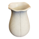 Vintage White Ceramic Flower-Shaped Vase France