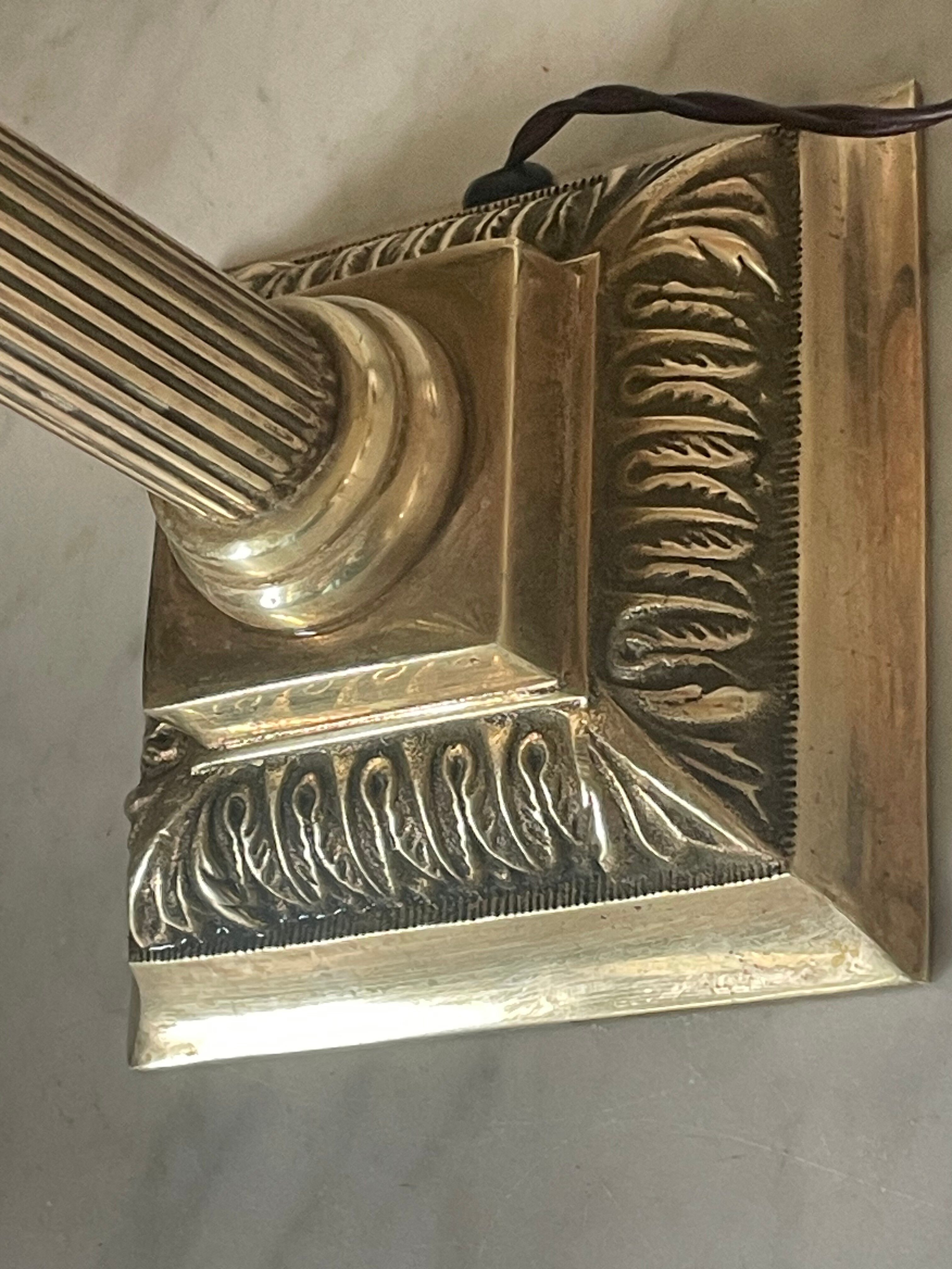 Lampe colonne en laiton