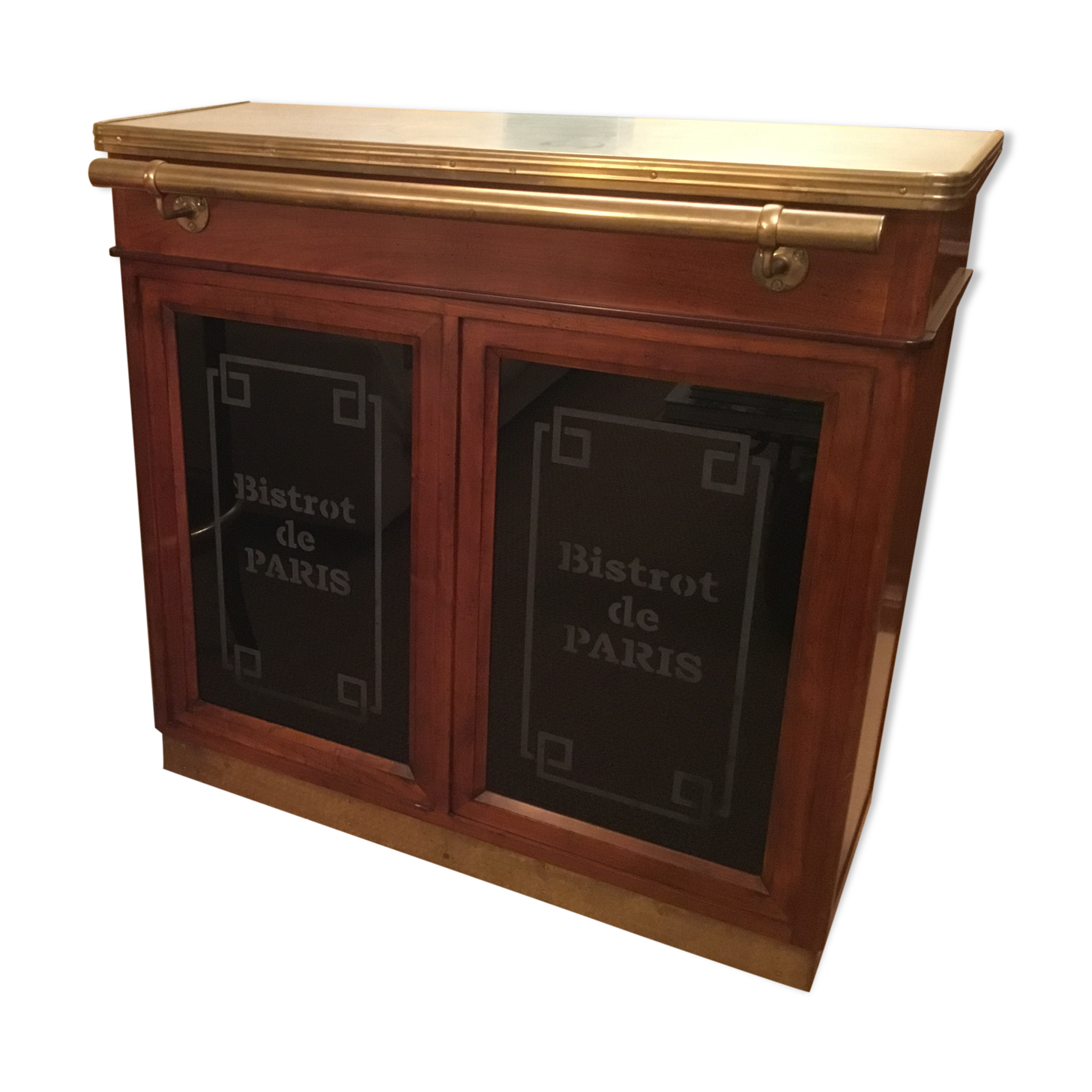 Bar in wood and zinc + stool