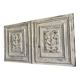 Pair of Louis XVI cupboard doors in carved wood, late 19th century.