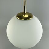 60s 70s lamp ceiling lamp ball lamp opal brass glass space age design