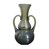 Vintage Frosted Murano Glass Amphora Vase