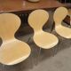 Lot de 4 chaises design métal et bois 1970 empilables