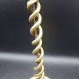 Belle et Grande Twisted table lamp in solid brass circa 1920 Height 40 cm