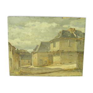 Peinture sce?ne de village