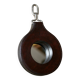 Lancel mirror, leather and wood, France 1960s