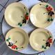 Lot of 4 hollow plates digoin sarreguemines model "ginette" years 30-40