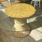 Table bambou et verre