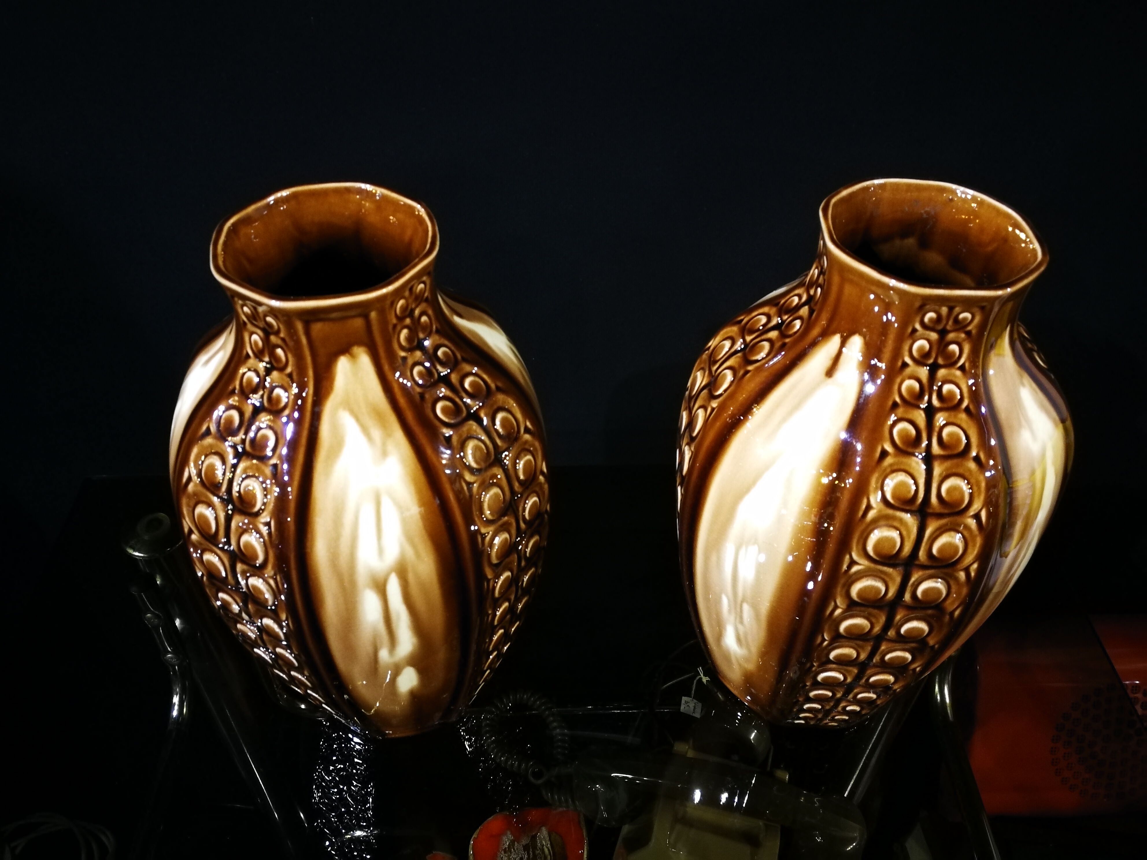 Pair of vases by G. De Bruyn from the 1920s and 1930s.