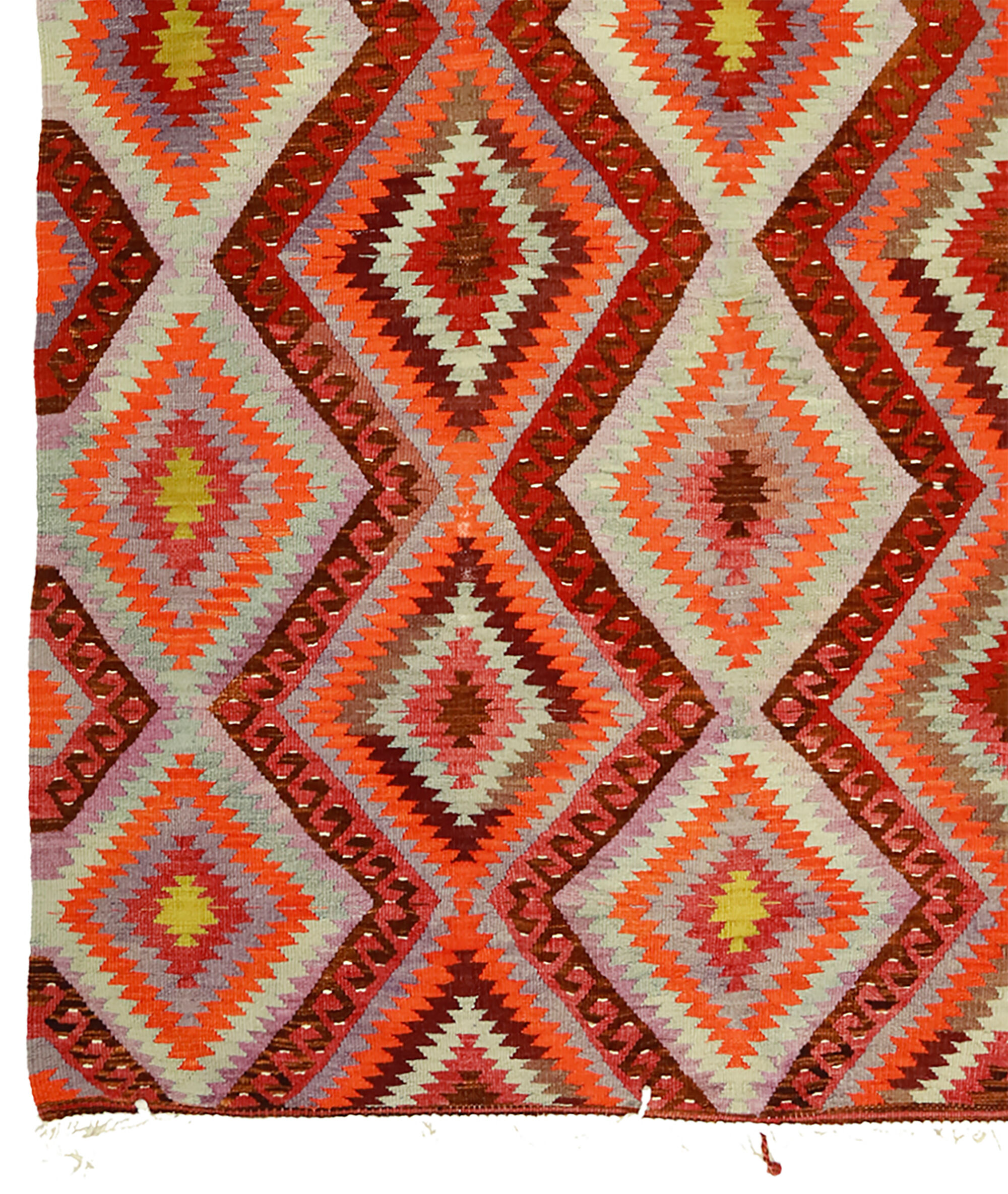 Vintage Colourful Turkish Kilim Rug 170x257 cm Handmade Wool