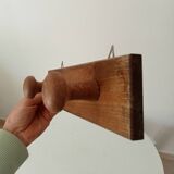 Vintage wooden wall coat rack