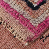3x10 pastel pink & blue vintage rug