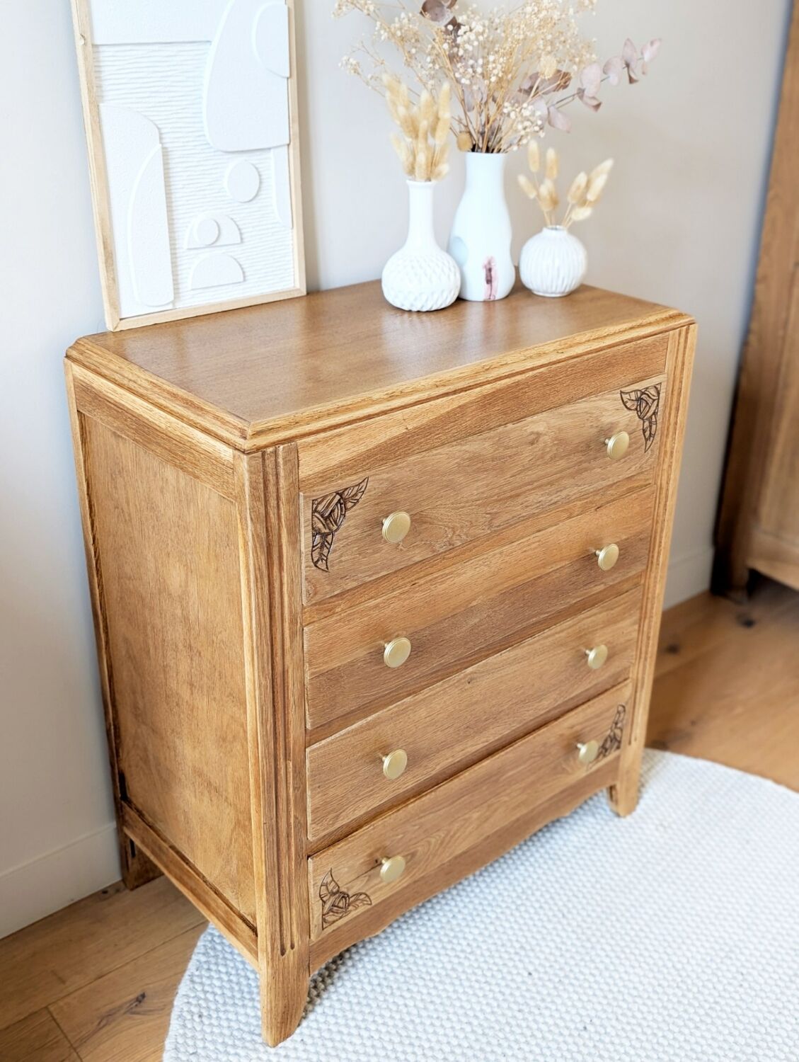 Commode Art Déco chêne rénovée