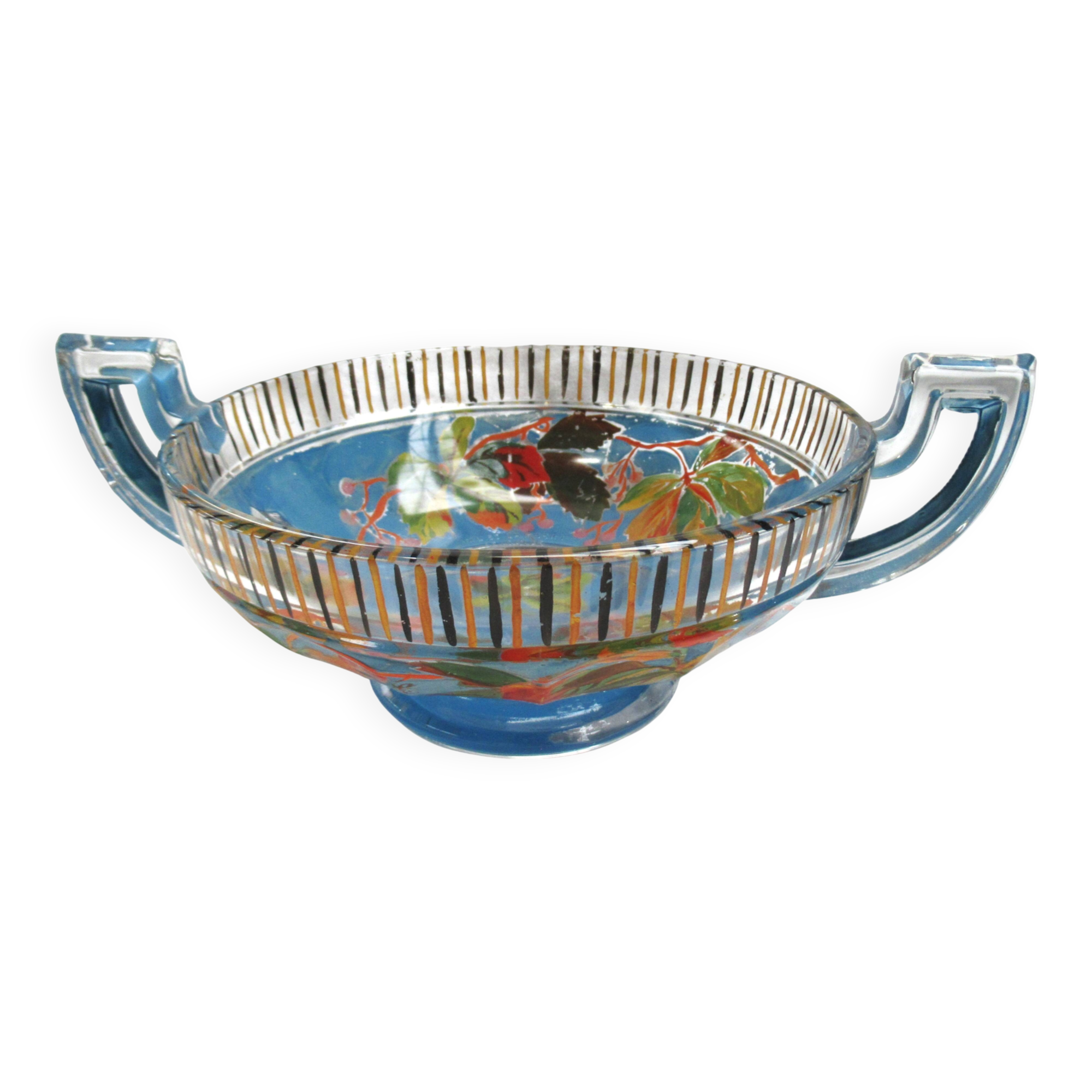 Cup "Noémie" Val Saint Lambert – Art Deco, handcrafted painting