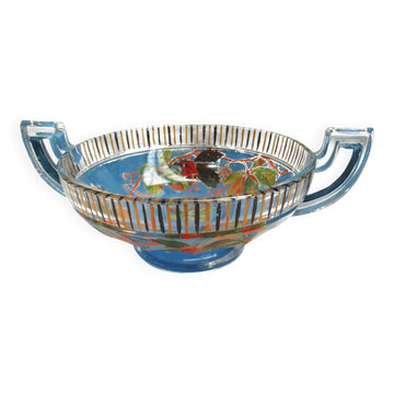 Coupe « Noémie » Val Saint Lambert – Art Déco, peinture artisanale