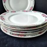 6 Art Deco porcelain dinner plates