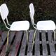 Set of 4 chairs in white 60s formica 70