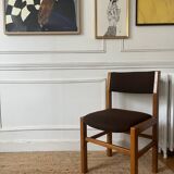 Lot de 6 chaises en orme et tweed Maison Regain