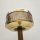 Old ashtray on foot year 50 in gilded brass