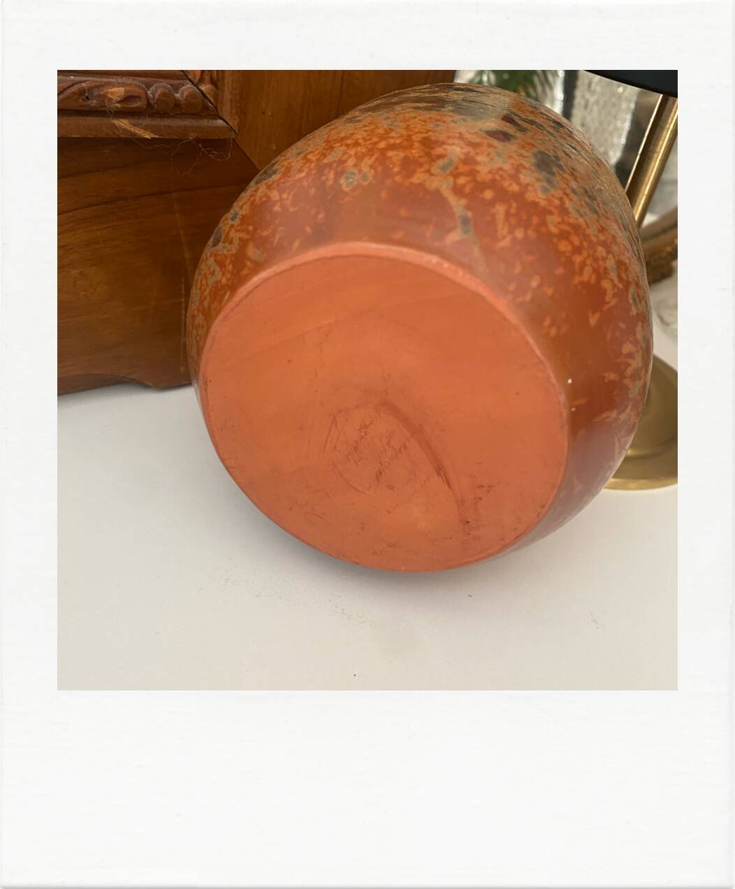 Stoneware ball vase