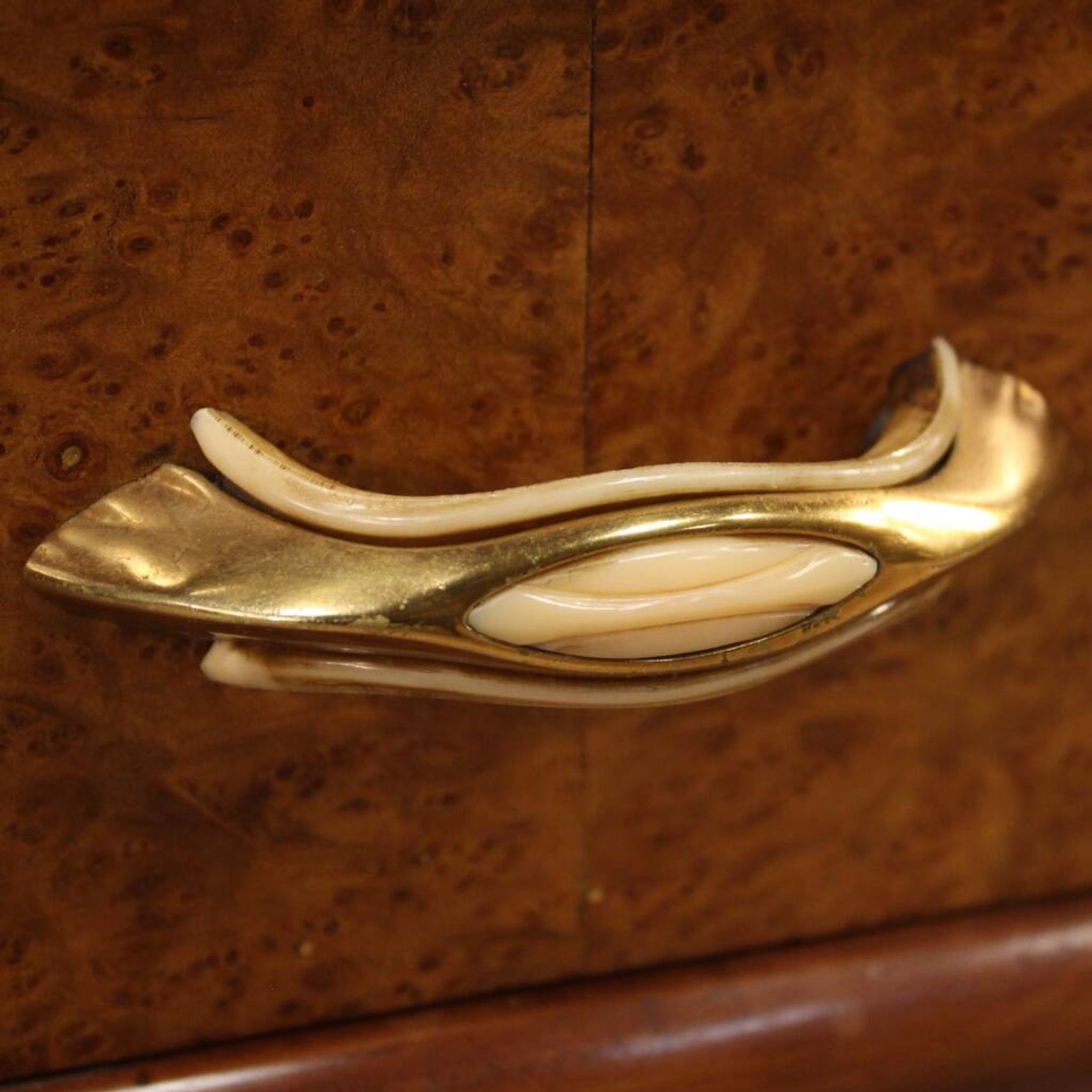 Italian wood design cheval mirror from 70s