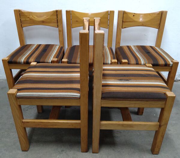 5 chaises hongisto conçues par ilmari tapiovaara en 1963