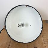 Industrial Grey Enamel Factory Lamp with Cast Iron Top from Zaos, 1960