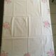 Nappe 145 x 245 brodée fleurs et 12 serviettes