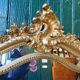 Gilded wooden mirror louis xv with frame