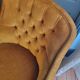 Gold velvet armchair