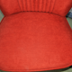 Chaise des années 1950 tissu rouge