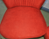 Chaise des années 1950 tissu rouge