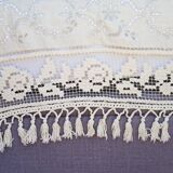 Old embroidery and crochet bedspread