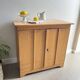 Antique Parisian sideboard with patinated wood / jam cabinet