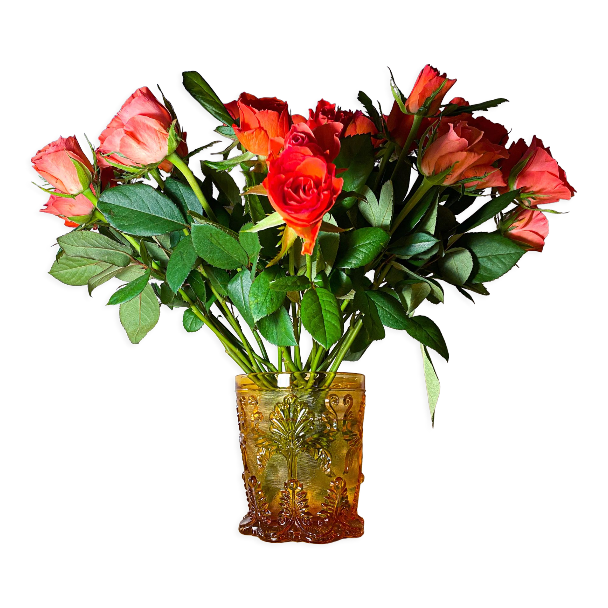 Vase Saint Louis Creusot M.Sablée Rocaille
