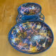 Mendiant Style Apéro Plate MORVAN Polychrome Ceramic Vintage #E131