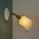 Vintage frosted glass tulip wall light