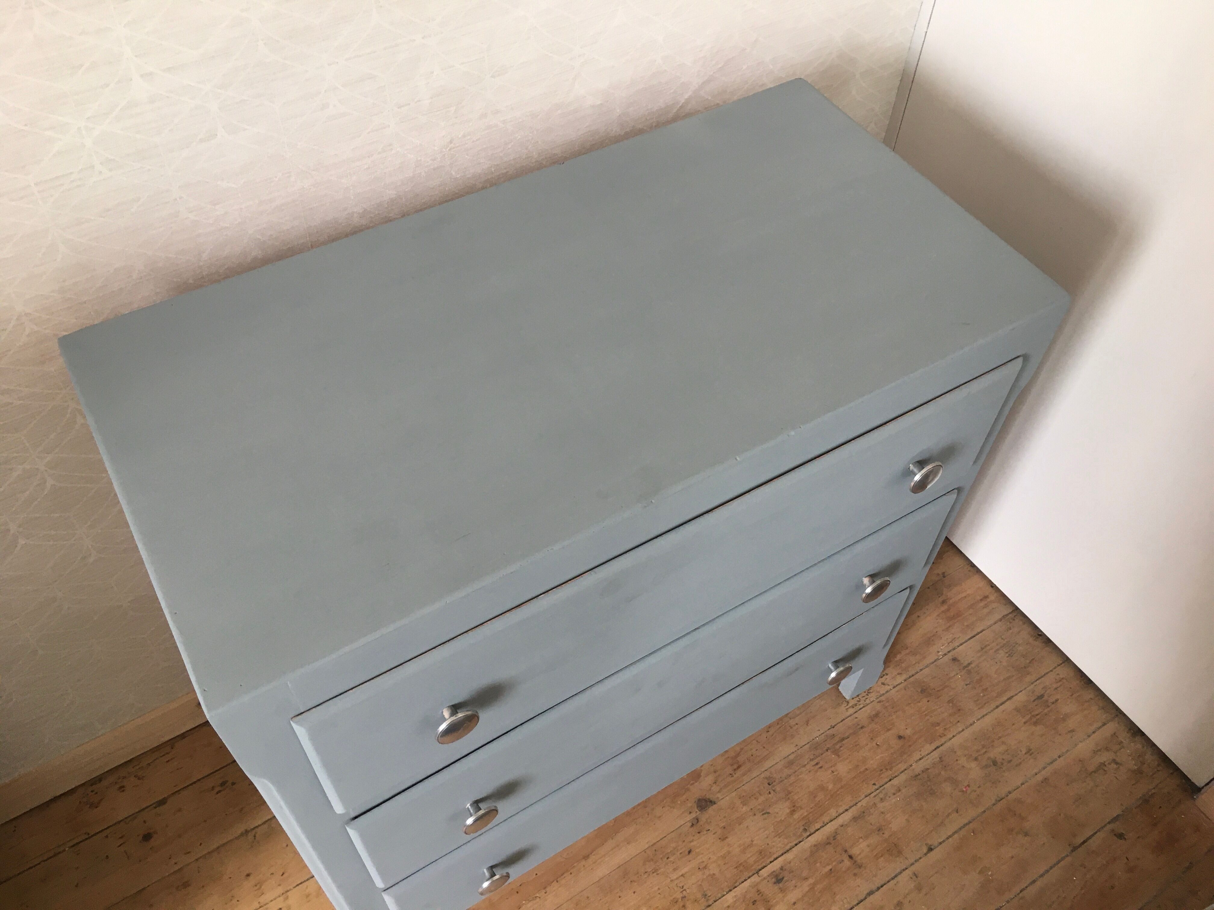 Vintage dresser 3 gustavian grey drawers