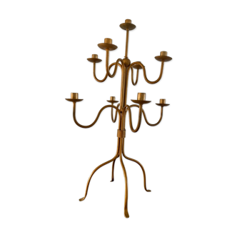 Chandelier doré 9 branches