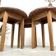3 tables basses demi-lune, Danemark, années 60
