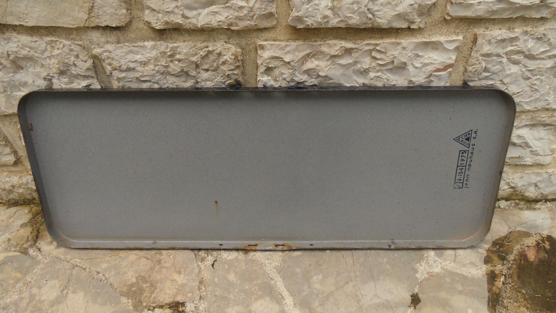 Plate light vintage blue Le Cayrou