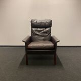 1960s Danish leather lounge chair by Hans Olsen