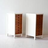 Tables de chevet vintage avec tiroirs