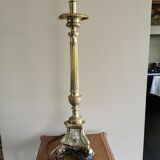 Brass tube lamp foot